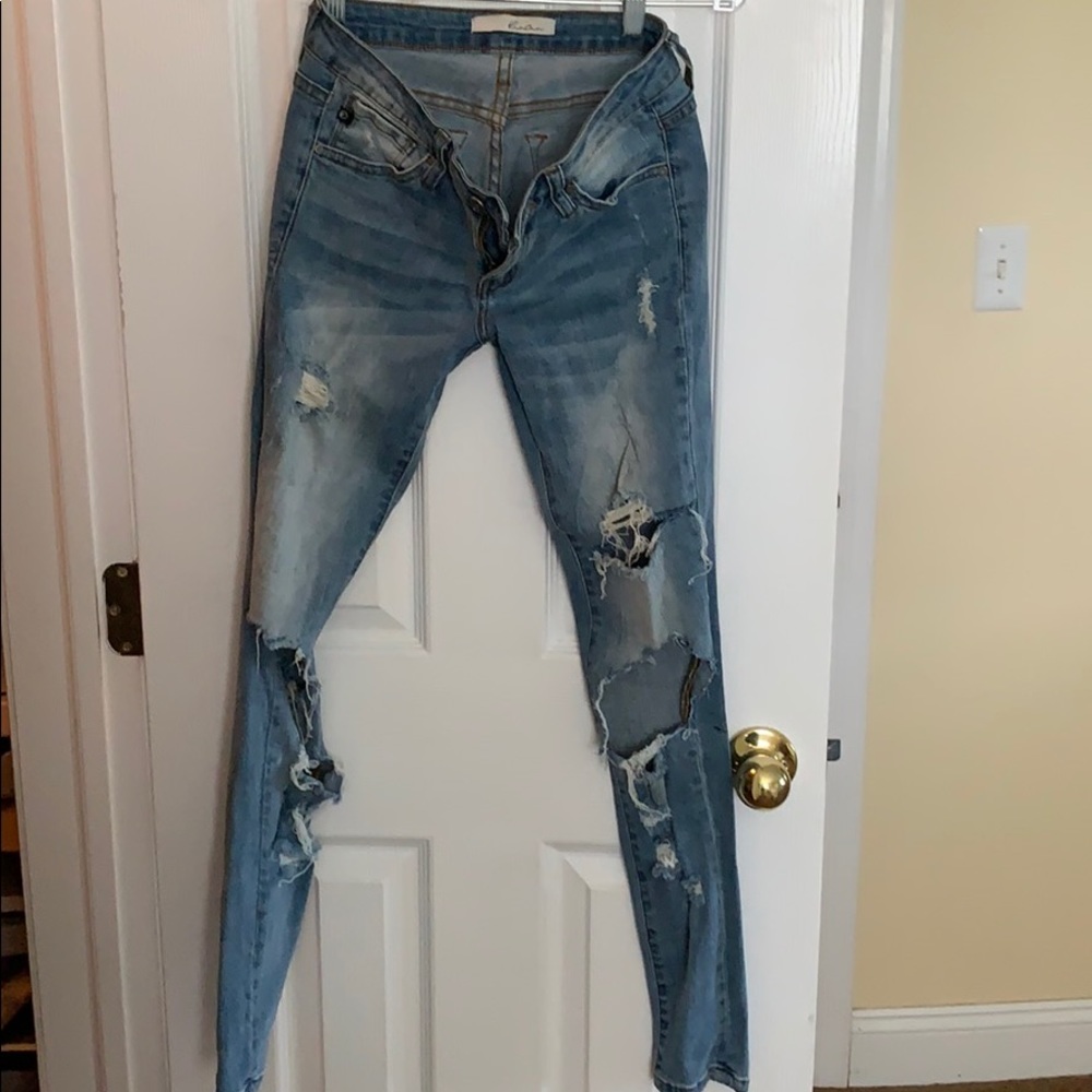 Super ripped kankan jeans  style/estillo waist 23